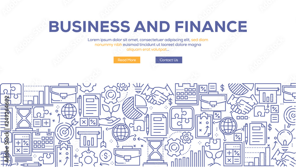BUSINESS AND FINANCE BANNER CONCEPT