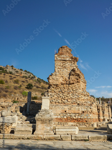 The ruins of the ancient city of Ephesus, Selcuk town, Izmir Province, Turkey.