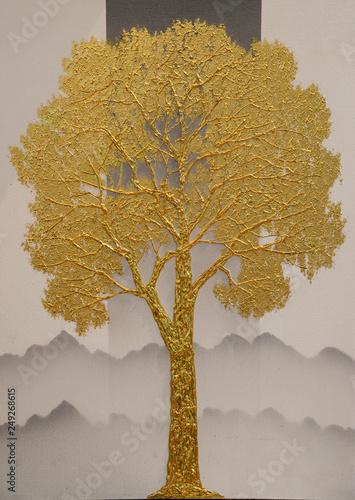 Golden tree painting