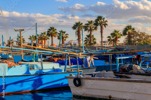 Wallpaper Mural Old fishing boats in the sea harbor of Hurghada, Egypt Torontodigital.ca