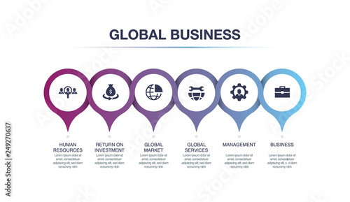 GLOBAL BUSINESS INFOGRAPHIC CONCEPT