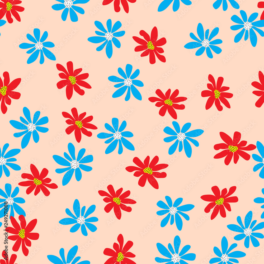 Seamless pattern with color flowers Seamless pattern with color flowers