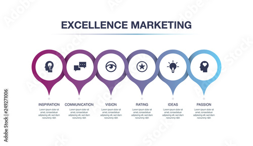 EXCELLENCE MARKETING INFOGRAPHIC CONCEPT