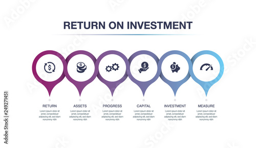 RETURN ON INVESTING INFOGRAPHIC CONCEPT