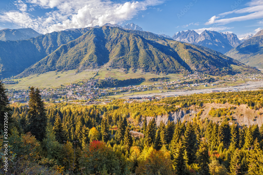 Caucasian landscape, Upper Svaneti, Georgia