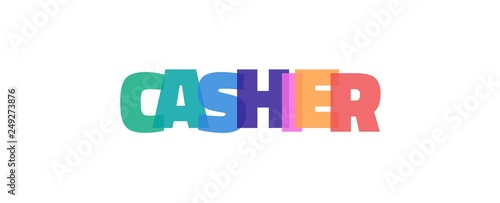 Cashier word concept