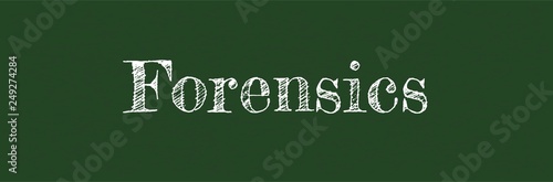 Forensics word concept