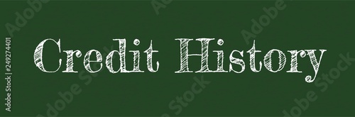 Credit history word concept