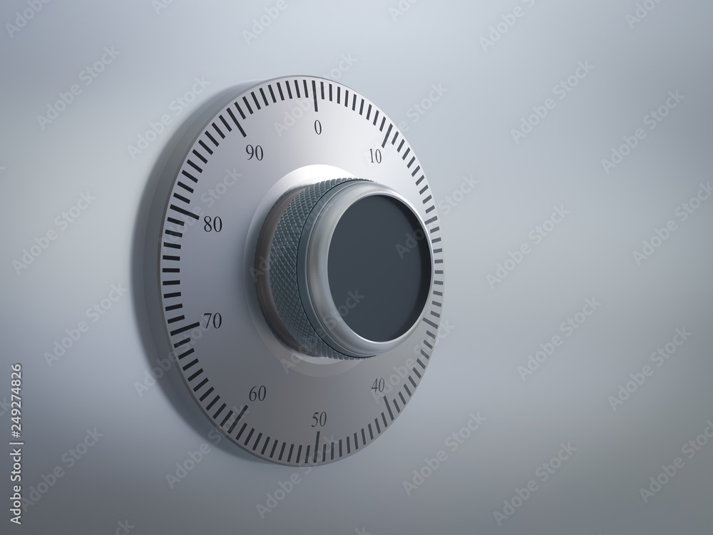 Metal vault with dial number Metal vault with dial number