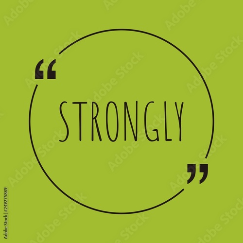 Strongly word concept