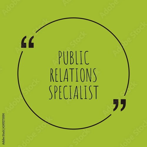 Public Relations Specialist word concept