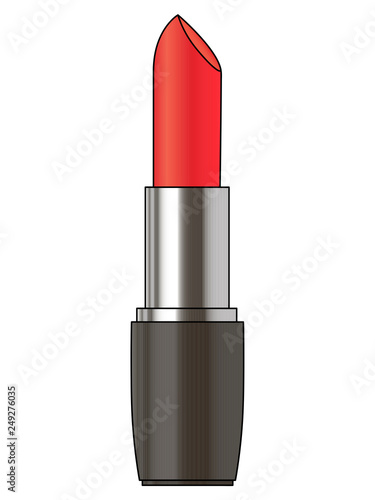 Red lipstick. Isolated object on white background vector