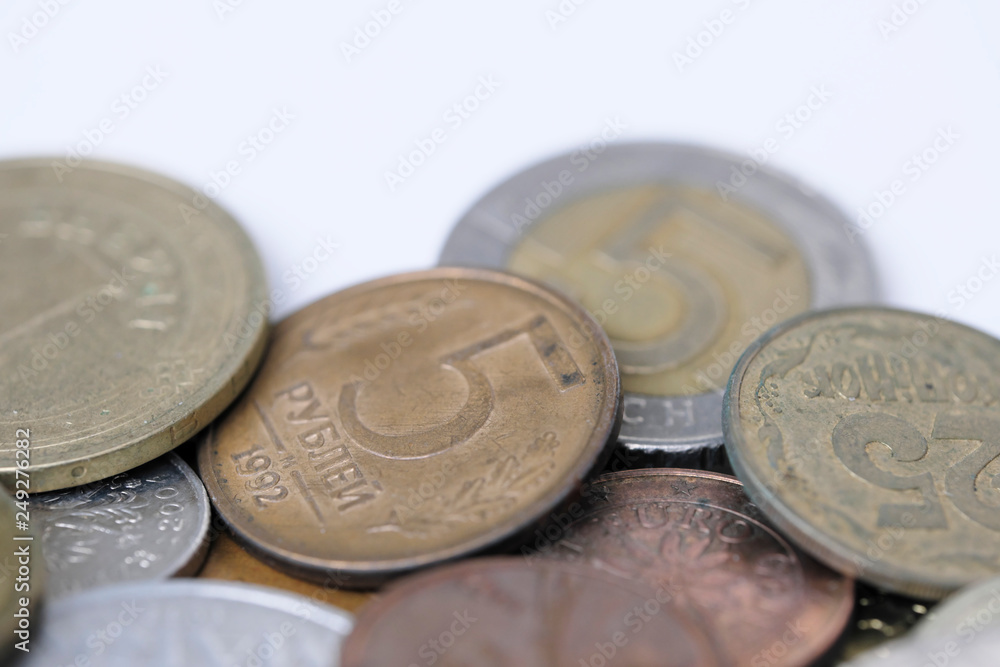Coins of different countries removed from the top Coins of different countries removed from the top