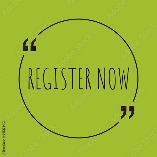 Register now word concept
