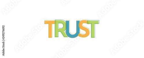 Trust word concept