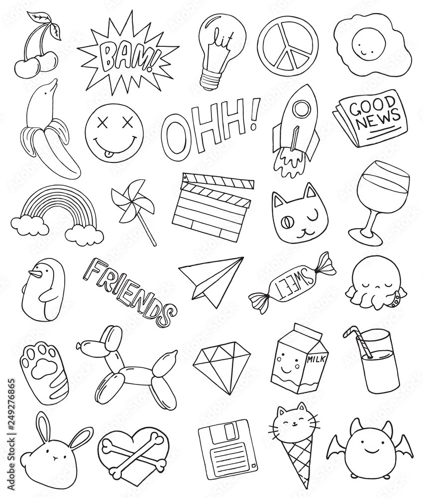 Patch set on white background Patch set on white background