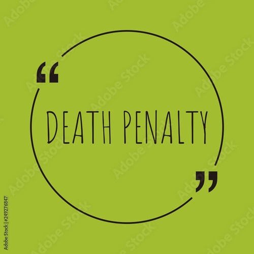 Death Penalty word concept