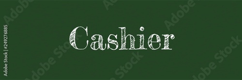 Cashier word concept