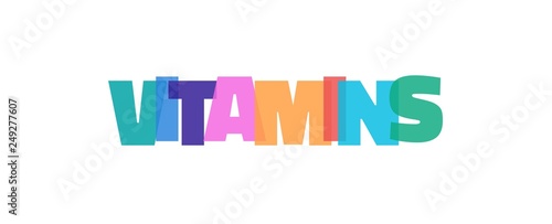 Vitamins word concept