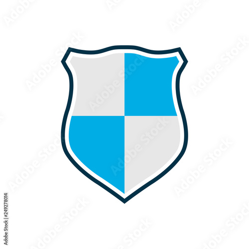 Shield and ribbon flat icon isolated on white background Free Download Shield and ribbon flat icon isolated on white background - GFXLoad