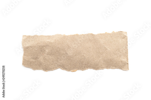 Wallpaper Mural Recycled paper craft stick on a white background. Brown paper torn or ripped pieces of paper isolated on white. Torontodigital.ca