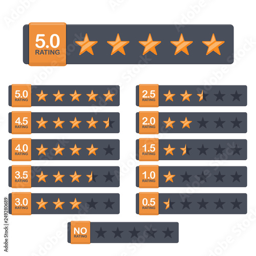 Rating star badges