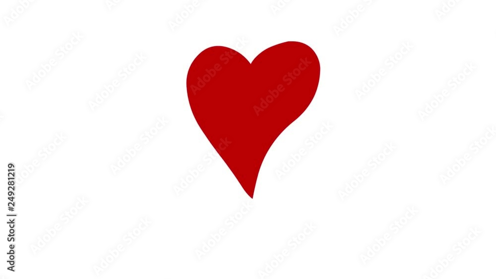 Hand draw a digital painting of hearts on white background. Doodle cartoon footage. Footage included green screen and luma matte. Hand draw a digital painting of hearts on white background. Doodle cartoon footage. Footage included green screen and luma matte.