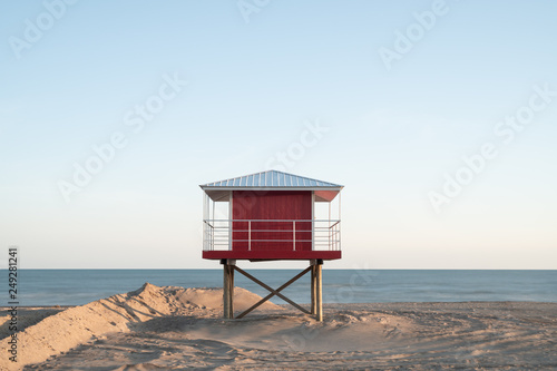 Hut at Washington Park Beach, Lake Michigan, Michigan City, Indiana