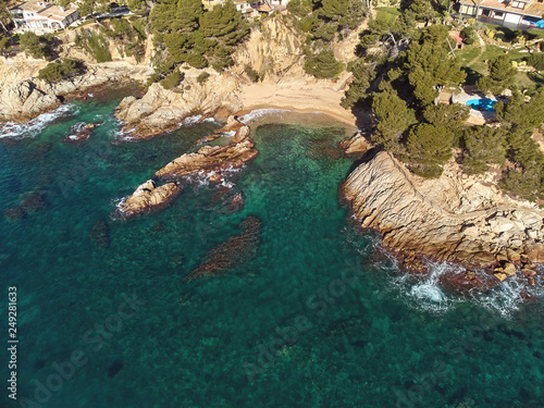 Drone picture over the Costa Brava coastal