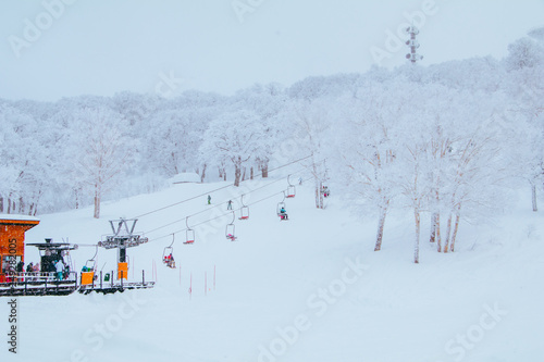 Photos Landscape and Mountain view of Nozawa Onsen in winter , Nagano, Japan