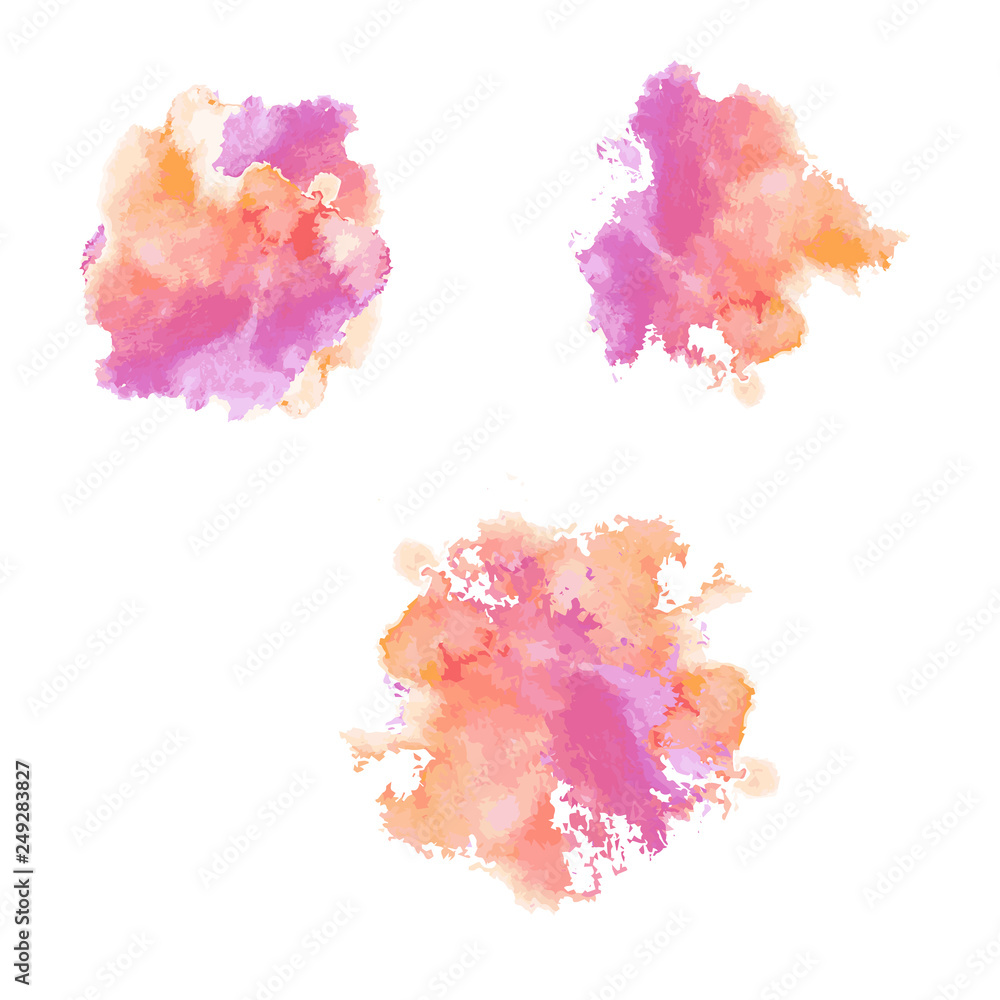 Set Of Watercolor Splashes 