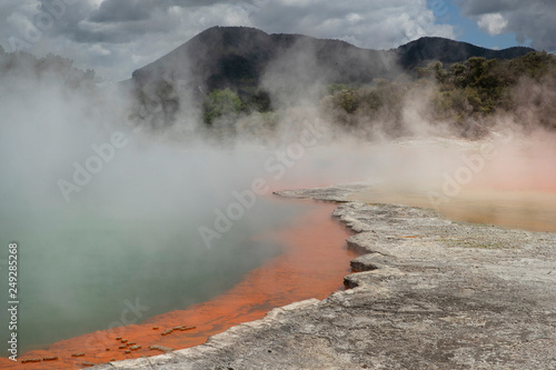 Rotorua New Zealand. Volcanic park. Wai o tapu. Thermal park  photo