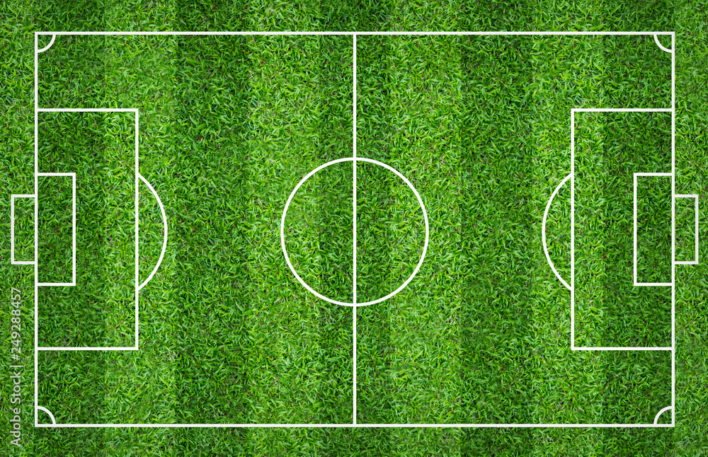 Football field or soccer field for background. Green lawn court for create game. Football field or soccer field for background. Green lawn court for create game.
