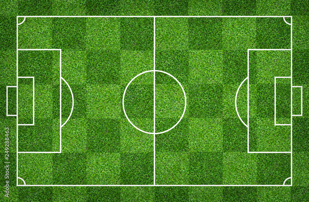 Football field or soccer field for background. Green lawn court for create game. Football field or soccer field for background. Green lawn court for create game.