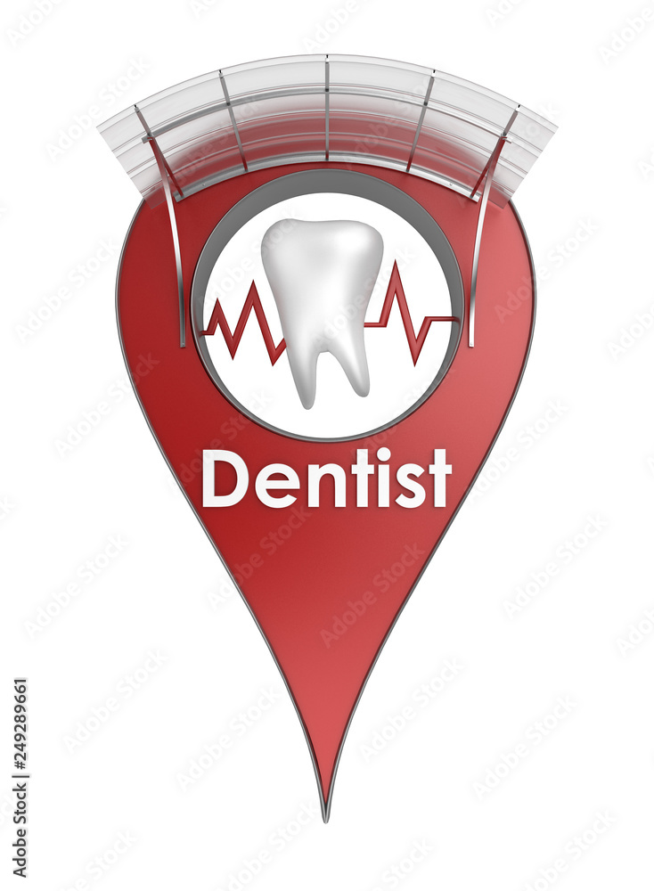 navigation marker symbolizing the dentist's point navigation marker symbolizing the dentist's point
