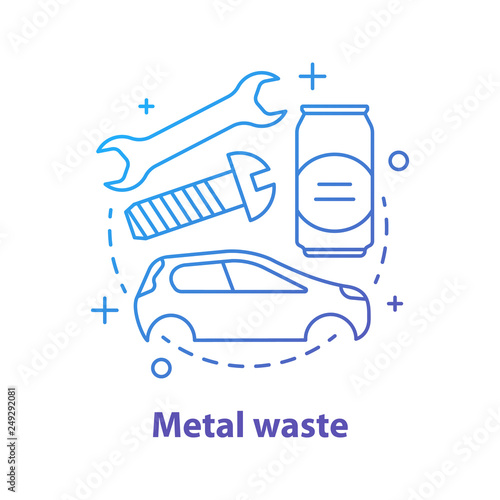 Metal waste concept icon