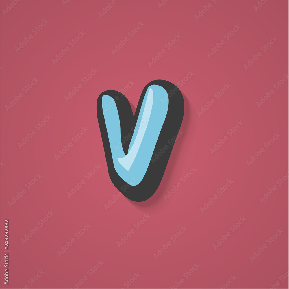 Comic character from a fontset, vector illustration Comic character from a fontset, vector illustration