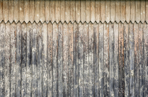 Old wood plank texture background with carved boards