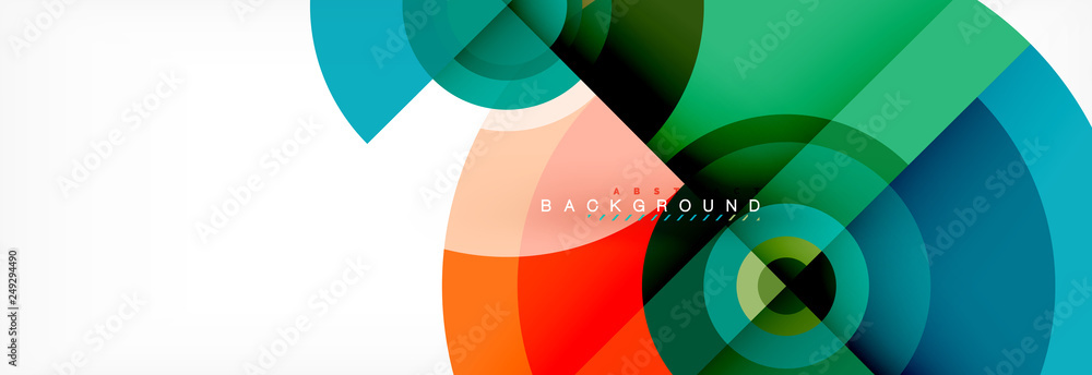 Minimal geometric circles and triangles abstract background, techno modern design, poster template Minimal geometric circles and triangles abstract background, techno modern design, poster template