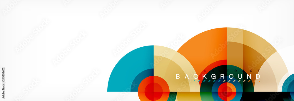 Minimal geometric circles and triangles abstract background, techno modern design, poster template Minimal geometric circles and triangles abstract background, techno modern design, poster template