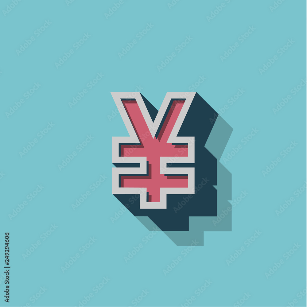 Obraz premium Retro 3D character from a fontset, vector illustration