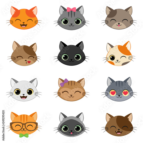 Vector cartoon cats
