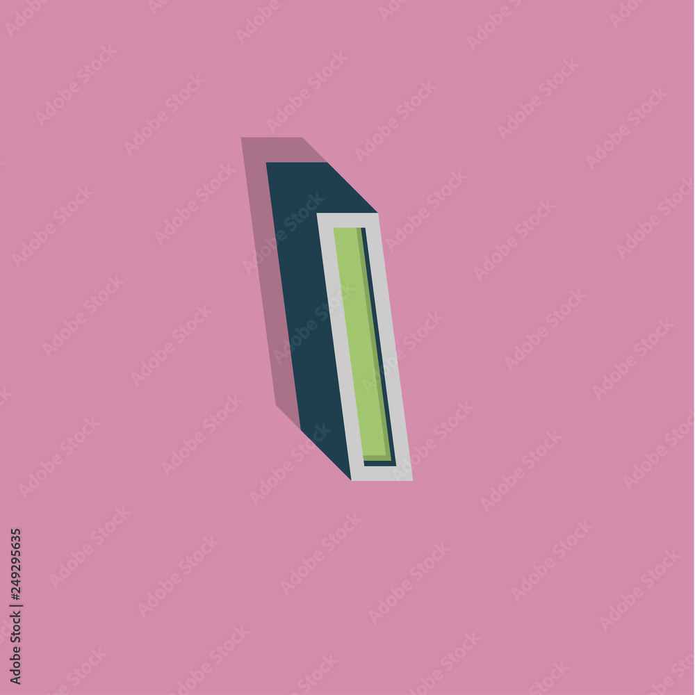 Retro 3D character from a fontset, vector illustration Retro 3D character from a fontset, vector illustration