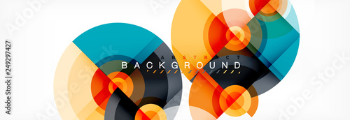 Vector circle composition, geometric minimal design illustration