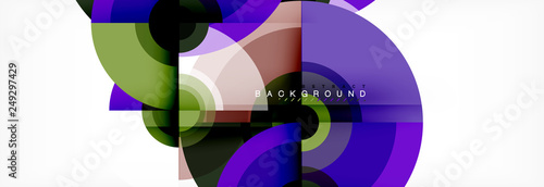 Round shapes vector abstract background. Trendy circle shapes composition vector © antishock