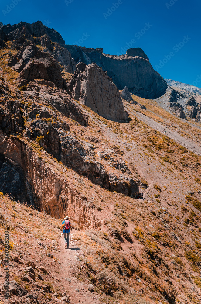 Obraz premium Trekking en Cajón del Maipo, Chile
