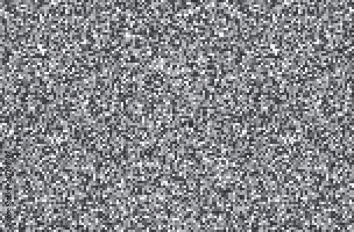 TV noise monochrome texture background. No signal backdrop. Vector illustration.