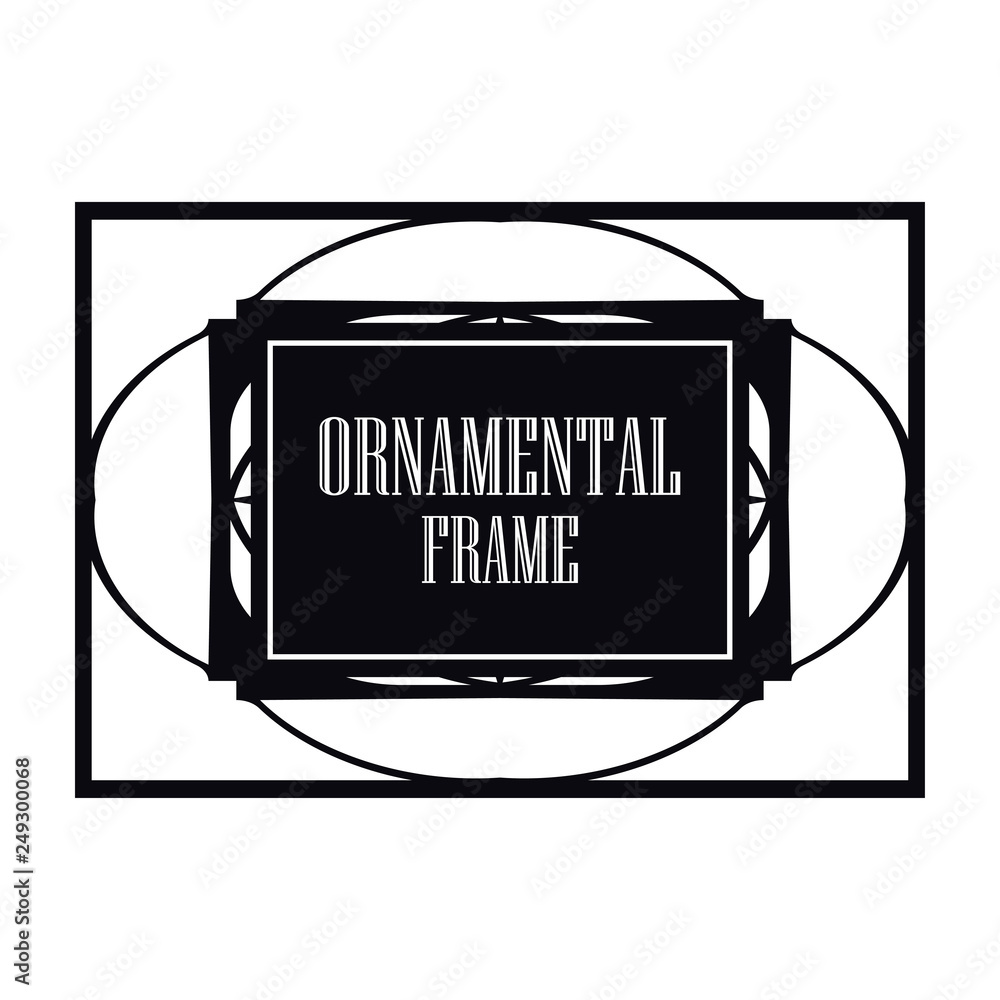Vector geometric frame in Art Deco style. Abstract art deco vector element for design Vector geometric frame in Art Deco style. Abstract art deco vector element for design