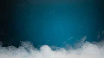 dense smoke on blue background