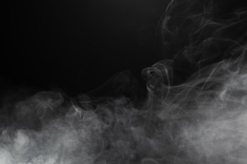 dense smoke on black background
